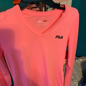 Girls Fila pink long sleeved top. New with tags